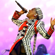 Janelle Monáe performing at Coachella 2019.